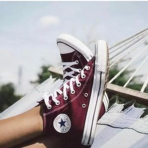 Converse All Star high top Dark Red Sneakers